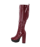 WOMAN'S SHOES WINE PAT BOOTS DALE-25