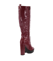 WOMAN'S SHOES WINE PAT BOOTS DALE-25