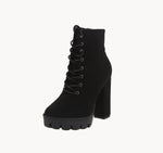 WOMAN'S SHOES BLACK SUEDE BOOTIES DALE-6