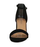 WOMAN'S SHOES BLACK SUEDE HEELS DARCIE-1