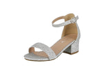 KID'S SHOES SILVER GLITTER HEELS DARCIE-1K