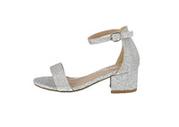 KID'S SHOES SILVER GLITTER HEELS DARCIE-1K