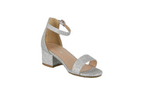 KID'S SHOES SILVER GLITTER HEELS DARCIE-1K