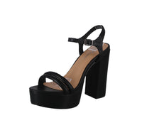 WOMAN'S SHOES BLACK PU HEELS DARCY-01