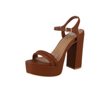 WOMAN'S SHOES TAN PU HEELS DARCY-01