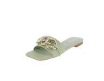 WOMAN'S SHOES LIGTH GREEN PU SANDALS DARLENE