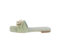 WOMAN'S SHOES LIGTH GREEN PU SANDALS DARLENE