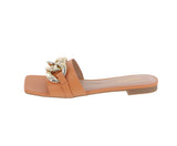 WOMAN'S SHOES ORANGE PU SANDALS DARLENE