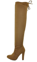 WOMAN'S SHOES TAN SUEDE BOOTS DASIA-H1