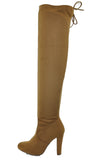 WOMAN'S SHOES TAN SUEDE BOOTS DASIA-H1