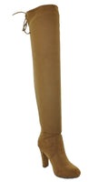 WOMAN'S SHOES TAN SUEDE BOOTS DASIA-H1