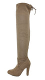 WOMAN'S SHOES TAUPE SUEDE BOOTS DASIA-H1