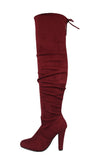 WOMAN'S SHOES WINE SUEDE BOOTS DASIA-H1