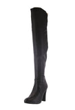 WOMAN'S SHOES BLACK PU BOOTS DASIA-H9