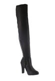 WOMAN'S SHOES BLACK PU BOOTS DASIA-H9