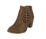 WOMAN'S SHOES KHAKI PU BOOTIES DAVE-55