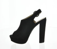 WOMAN'S SHOES BLACK SUEDE HEELS DEARLY-07