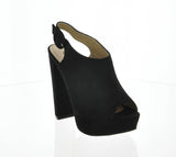 WOMAN'S SHOES BLACK SUEDE HEELS DEARLY-07