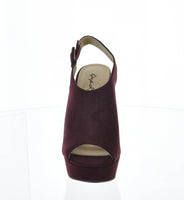 WOMAN'S SHOES WINE SUEDE HEELS DEARLY-07