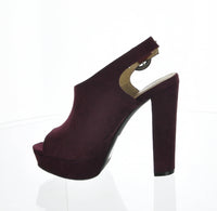 WOMAN'S SHOES WINE SUEDE HEELS DEARLY-07