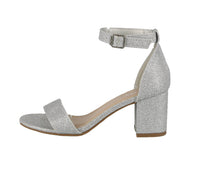 WOMEN'S SHOES SILVER GLITTER HEELS DELIA-1