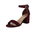 WOMEN'S SHOES WINE SUEDE HEELS DELIA-1