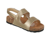 WOMAN'S SHOES GOLD PU LEATHER SANDALS DELTA-21