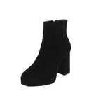 WOMAN'S BOOTIES BLACK NUB DESERT-1