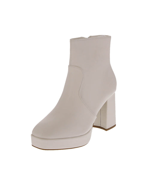 WOMAN'S BOOTIES WHITE PU DESERT-1