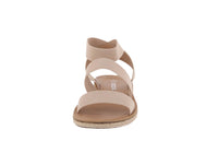 WOMAN'S SHOES CAMEL FABRIC SANDALS DEVIDE