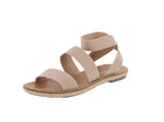 WOMAN'S SHOES CAMEL FABRIC SANDALS DEVIDE