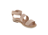 WOMAN'S SHOES CAMEL FABRIC SANDALS DEVIDE