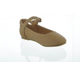 KID'S SHOES TAN PU FLATS DIANE-29K