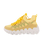 WOMAN'S SHOES YELLOW NUB/FABRIC TENNIS SNEAKERS DISH-81