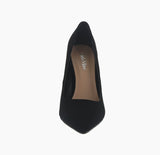 WOMAN'S SHOES BLACK SUEDE HEELS DORADO-10