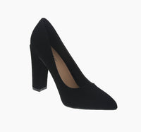 WOMAN'S SHOES BLACK SUEDE HEELS DORADO-10