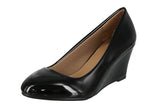 WOMAN'S SHOES BLACK CHAROL WEDGE DORIS-22