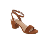 WOMEN'S SHOES TAN SUEDE HEELS DOVER