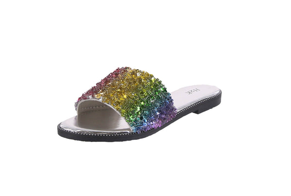 WOMAN'S SHOES RAINBOW GLITTER PU SANDALS DREAM