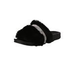 WOMAN'S SHOES BLACK FLUFF SANDALS DREAMY-3