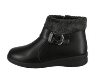 WOMAN'S SHOES BLACK PU DOCKSIDE E-716