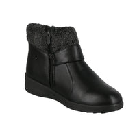 WOMAN'S SHOES BLACK PU DOCKSIDE E-716