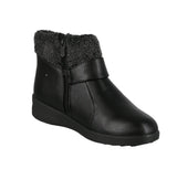 WOMAN'S SHOES BLACK PU DOCKSIDE E-716