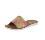 WOMAN'S SHOES PINK/ YELLOW FABRIC SANDALS EFRON