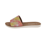 WOMAN'S SHOES PINK/ YELLOW FABRIC SANDALS EFRON