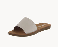 WOMAN'S SHOES WHITE NUB SANDALS EFRON