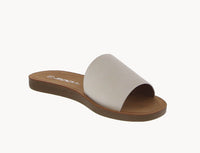 WOMAN'S SHOES WHITE NUB SANDALS EFRON