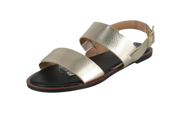 WOMAN'S SHOES CHAMPAGNE PU LEATHER SANDALS ELECTRIC-04