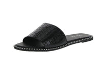 WOMAN'S SHOES BLACK CROC PAT SANDALS GATETH-1