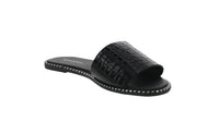 WOMAN'S SHOES BLACK CROC PAT SANDALS GATETH-1